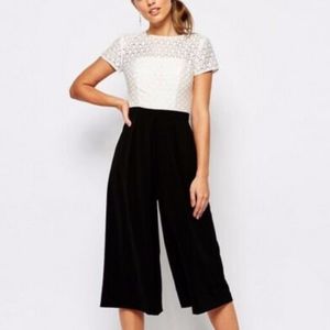 Ted Baker Black White Briennaa Lace Jumpsuit